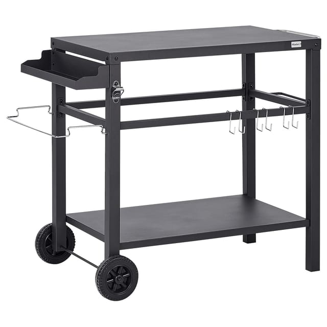 Beliani Gartenküche STALETTI Schwarz 115x60x83