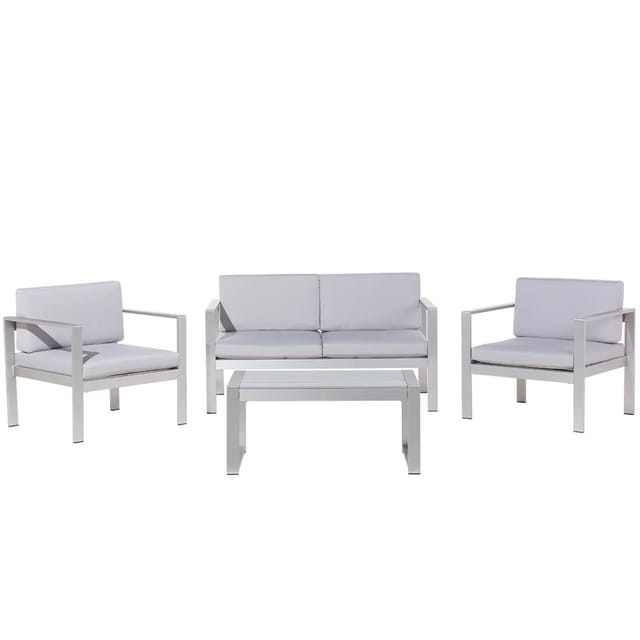 Beliani Sitzgruppe Grau 70x142x80