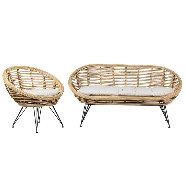 Beliani Sitzgruppe MARATEA Hellbeige