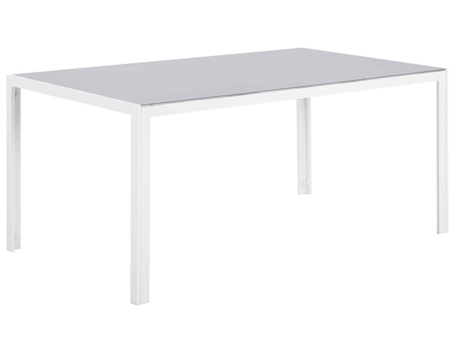 Beliani Gartentisch CATANIA Hellgrau 91x160x71