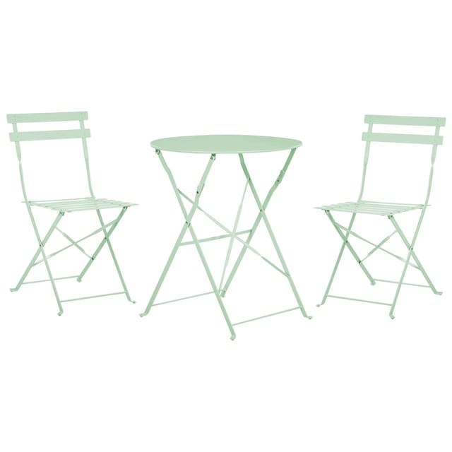 Beliani Bistro Set FIORI Mintgrün 60x60x80