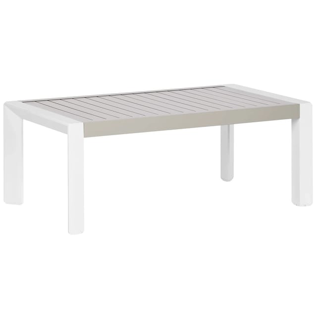Beliani Gartentisch CASTELLA Taupe 120x70x45