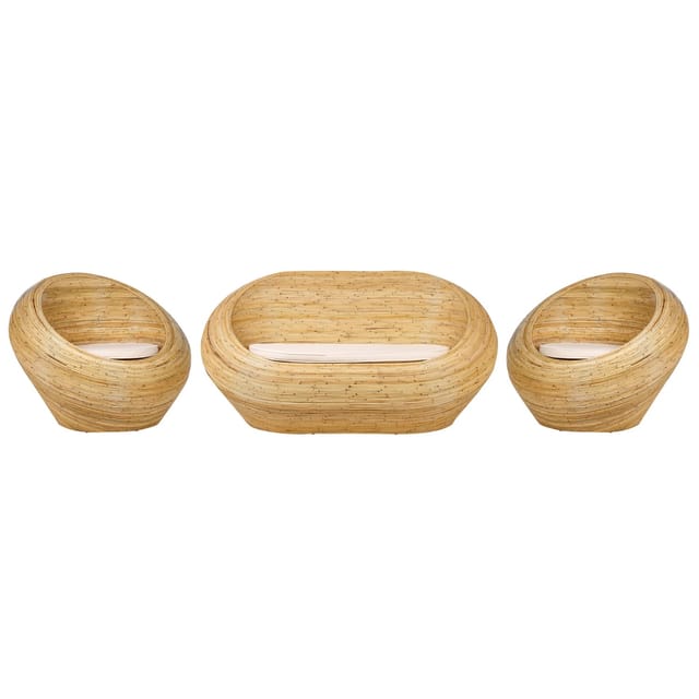 Beliani Sitzgruppe MAIORI Naturfarben Beige