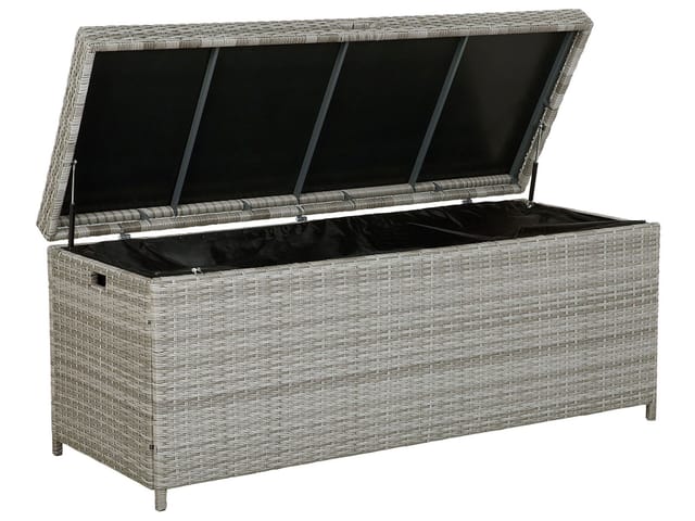 Beliani Truhe MODENA Hellgrau 63x158x66