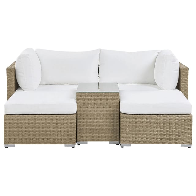 Beliani Sitzgruppe NOTO Cremeweiß 73x94x65