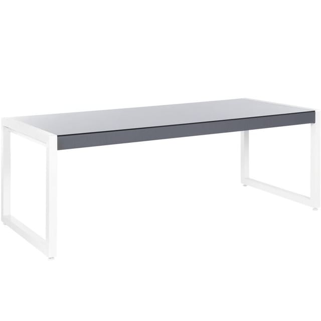 Beliani Gartentisch BACOLI Cremeweiß 210x90x74