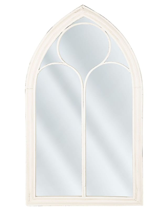 Beliani Wandspiegel TRELLY Weiss 5x62x113
