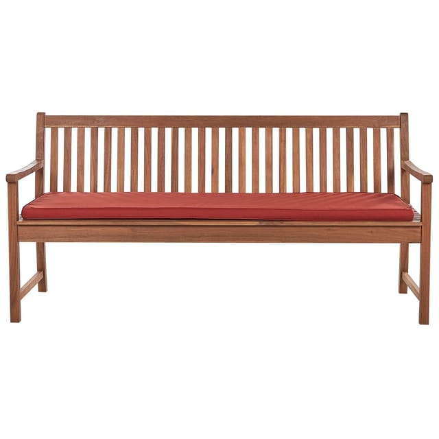 Beliani Gartenbank VIVARA Dunkelrot 56x180x88