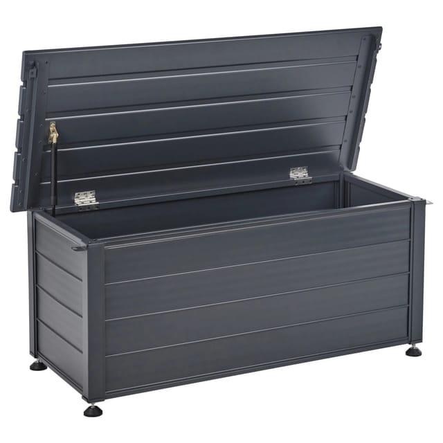 Beliani Truhe CAMPALTO Dunkelgrau 50x113x52