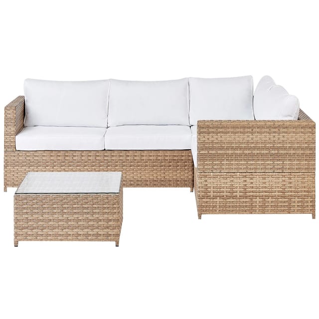 Beliani Lounge Set AVOLA Cremeweiß