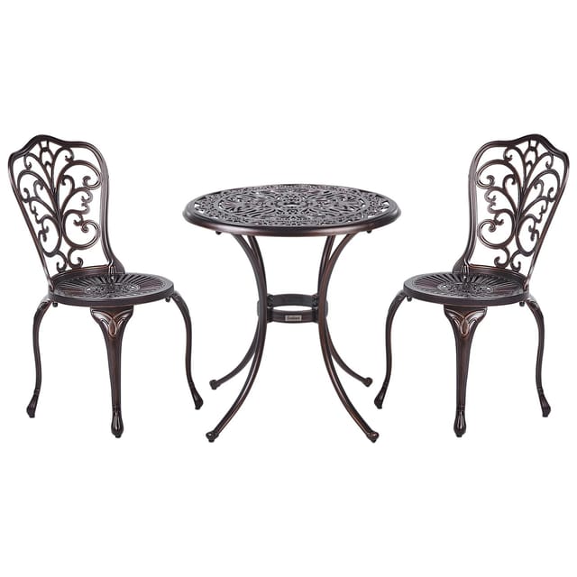 Beliani Bistro Set TRIORA/ANDALO Braun