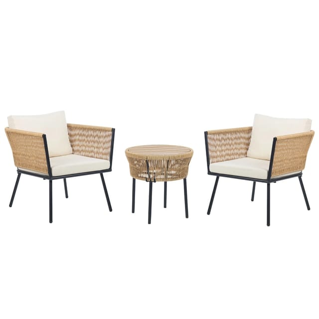 Beliani Bistro Set GARGANO Hellbeige 70x68x72