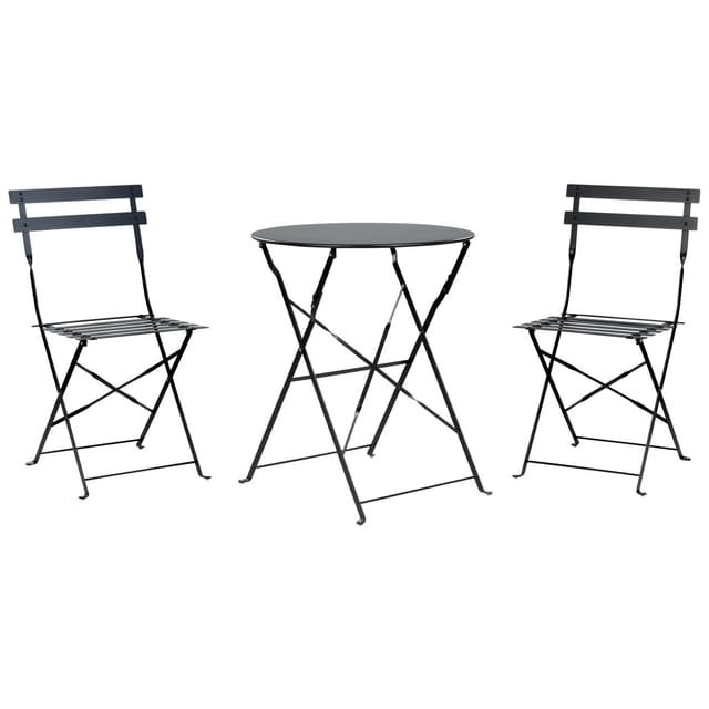 Beliani Bistro Set FIORI Schwarz