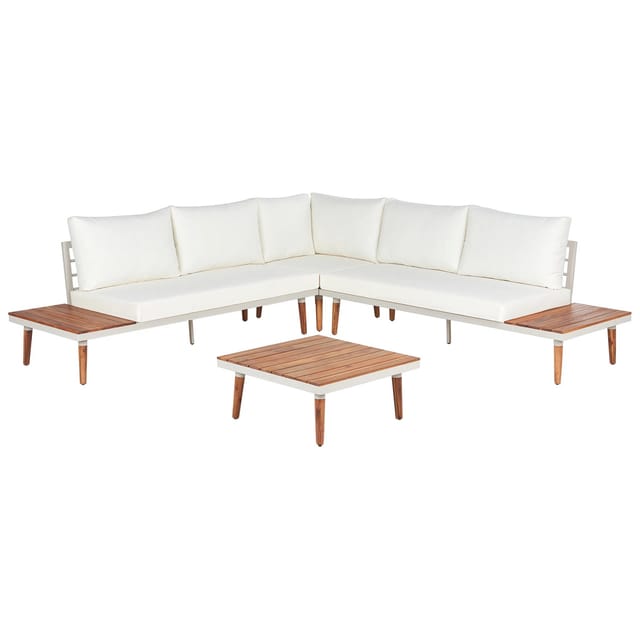Beliani Lounge Set CORATO Cremeweiß