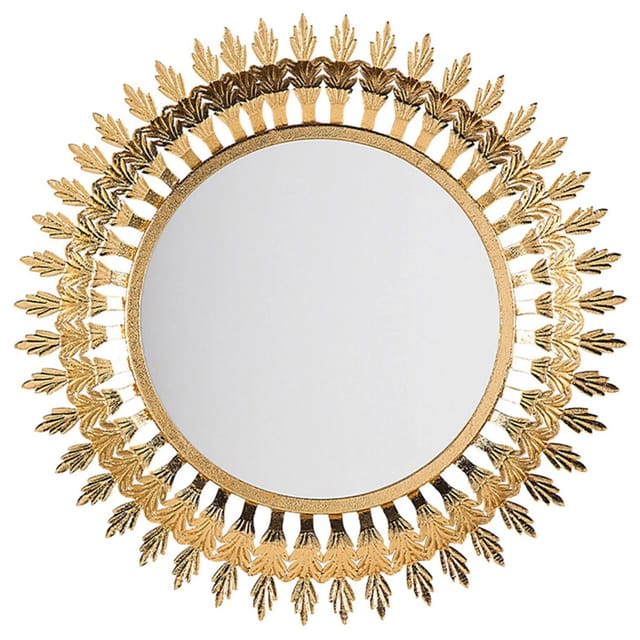 Beliani Dekospiegel VOREY Gold 4x60x60