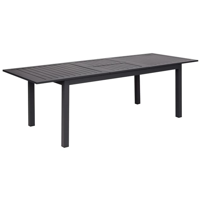 Beliani Gartentisch SKALOMA Dunkelgrau 180x90x74
