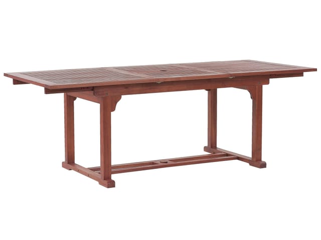 Beliani Gartentisch TOSCANA Dunkelrot 160x90x74