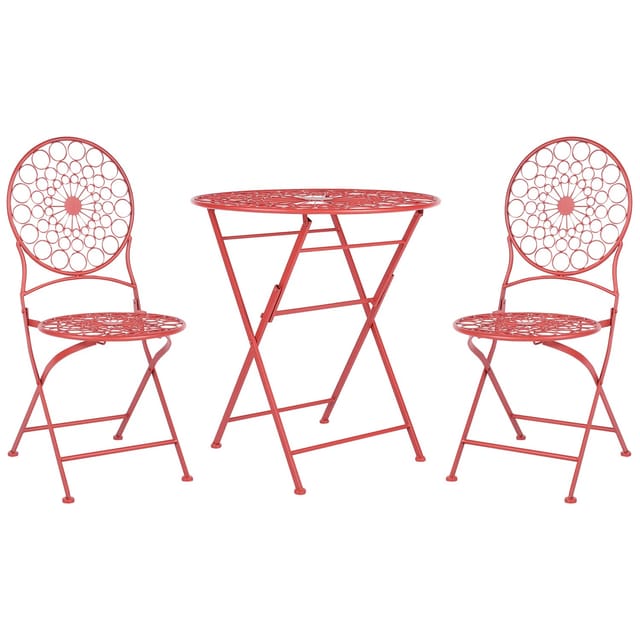 Beliani Bistro Set SCARIO Rot