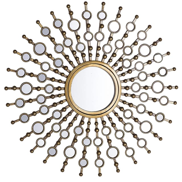Beliani Dekospiegel BLOIS Gold 3x70x70