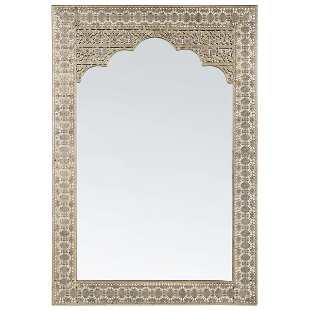 Beliani Wandspiegel PALI Gold 5x60x91
