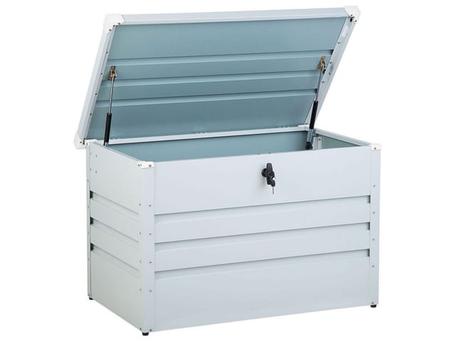 Beliani Truhe CEBROSA Hellgrau 62x100x64