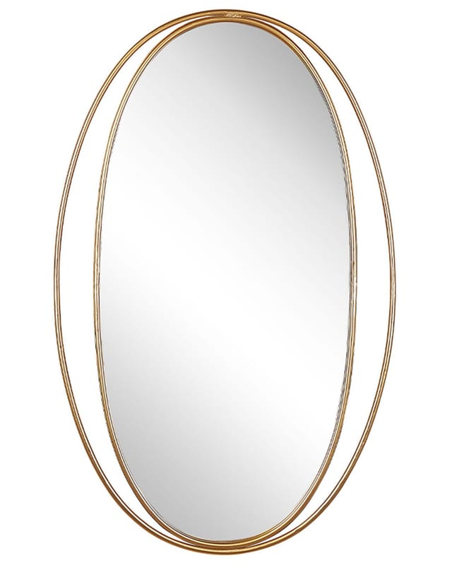 Beliani Wandspiegel BESSON Gold 3x53x90