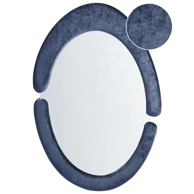 Beliani Wandspiegel MASSAY Dunkelblau 3x53x90