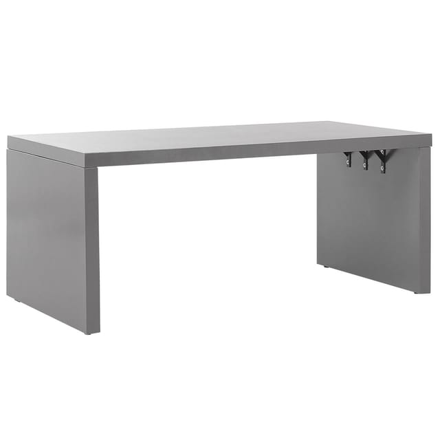Beliani Gartentisch TARANTO Grau 90x108x78