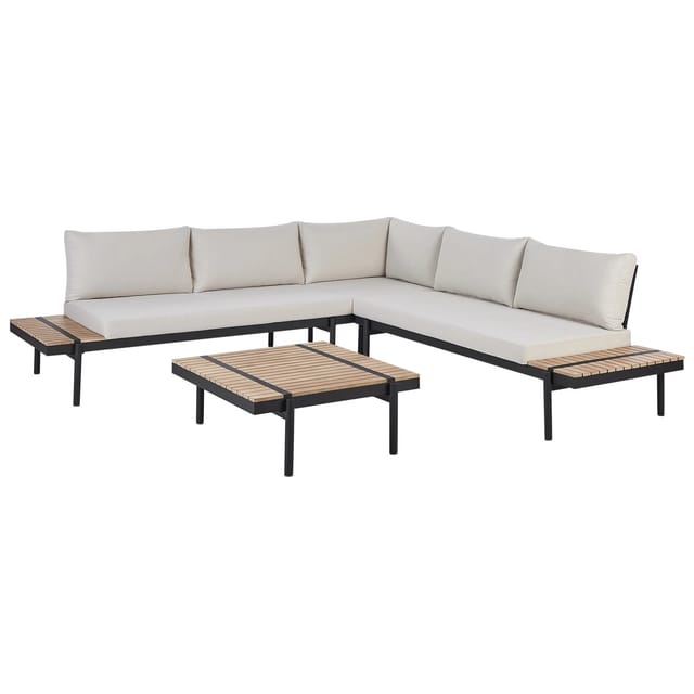 Beliani Lounge Set BELLARIVA Cremeweiß