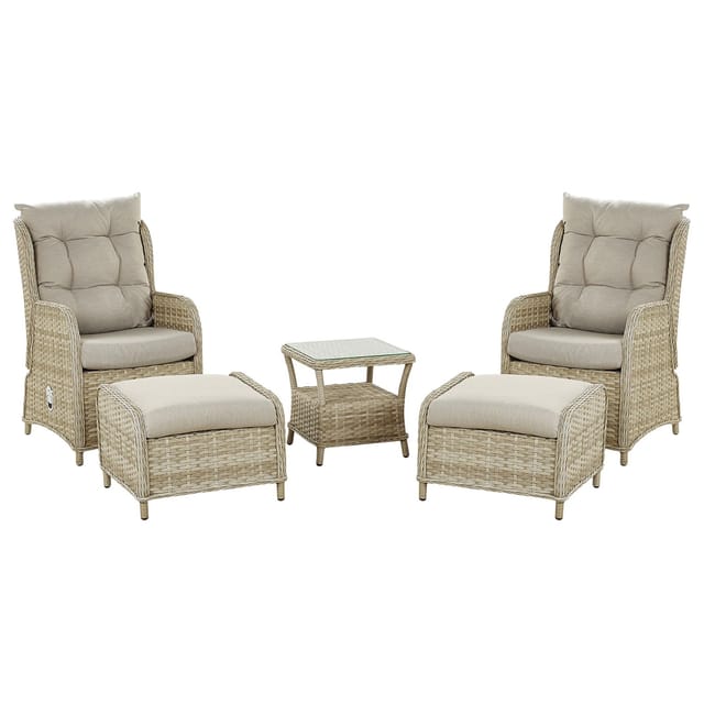 Beliani Lounge Set PONZA Taupe 68x61x106