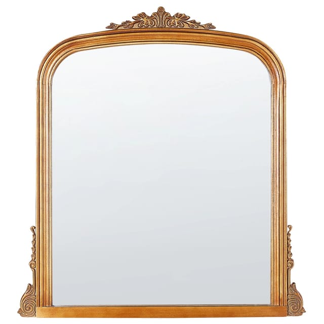 Beliani Dekospiegel SUSSEY Gold 3x75x78
