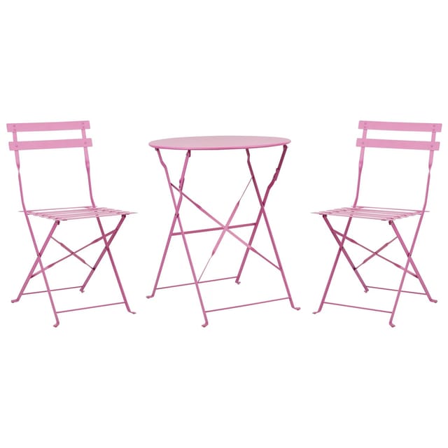 Beliani Bistro Set FIORI Rosa