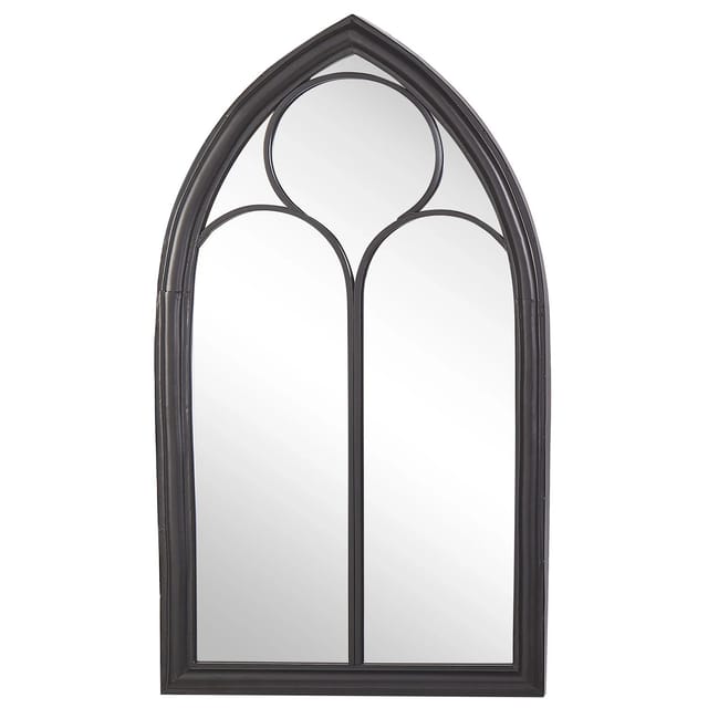 Beliani Wandspiegel TRELLY Schwarz 5x62x113