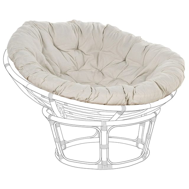Beliani Indoor-Sitzkissen SALVO/ ORVIETO Hellbeige 127x127x10