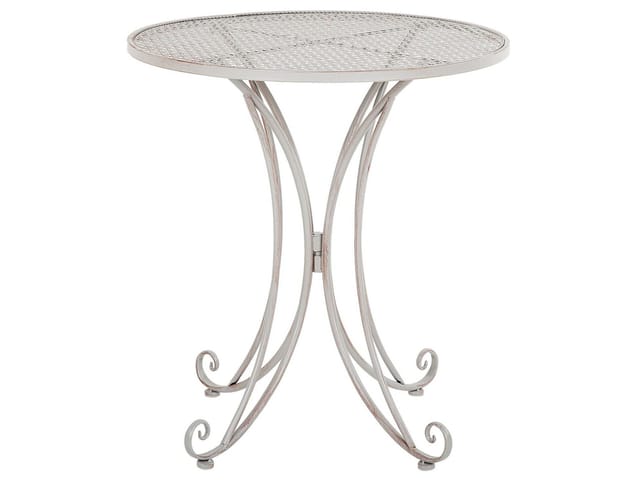 Beliani Runder Tisch CILENTO Hellgrau 71x71x75