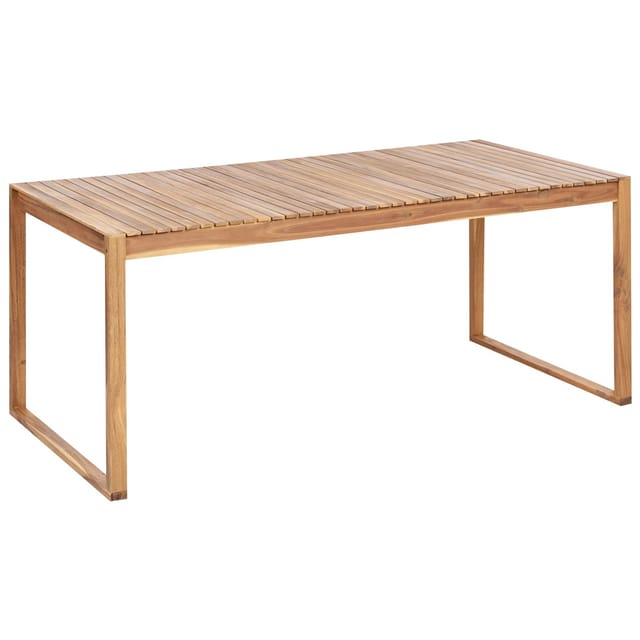 Beliani Gartentisch SASSARI II Heller Holzfarbton 180x90x75