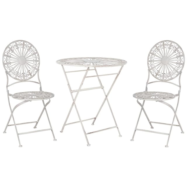 Beliani Bistro Set SCAFA Cremeweiß