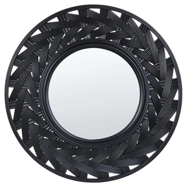 Beliani Dekospiegel TIERGA Schwarz 6x60x60