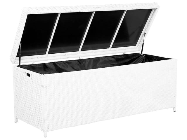 Beliani Truhe MODENA Weiss 63x158x66