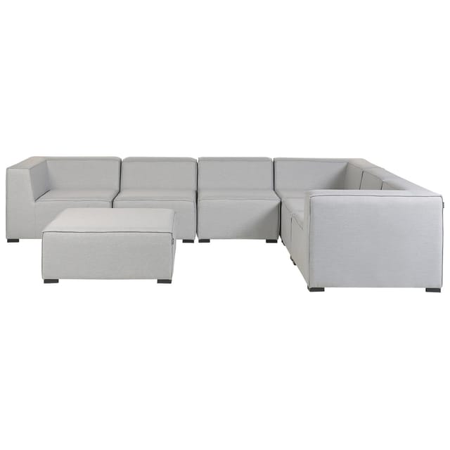 Beliani Lounge Set AREZZO Hellgrau