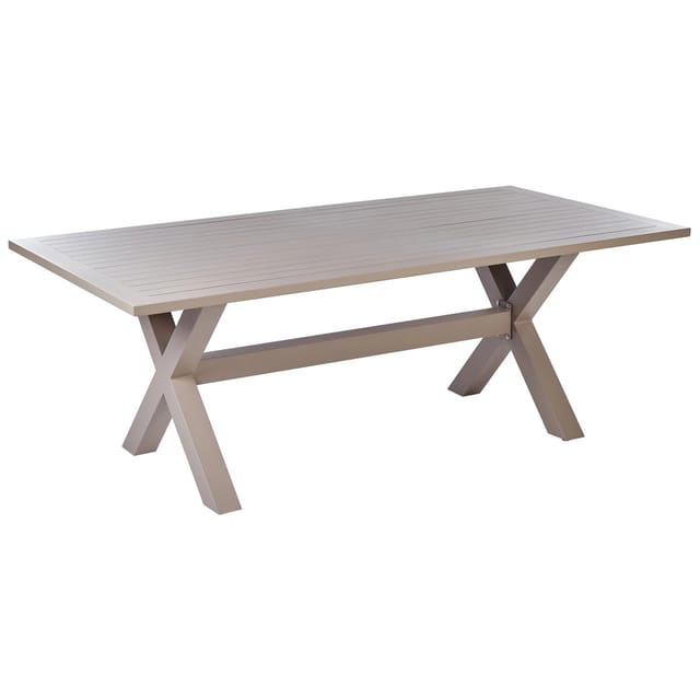 Beliani Gartentisch CASCAIS Taupe 200x105x74