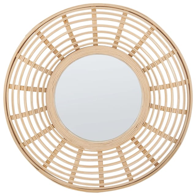 Beliani Dekospiegel HANUA Naturfarben Beige 6x60x60