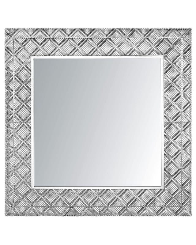 Beliani Wandspiegel EVETTES Silber 5x80x80