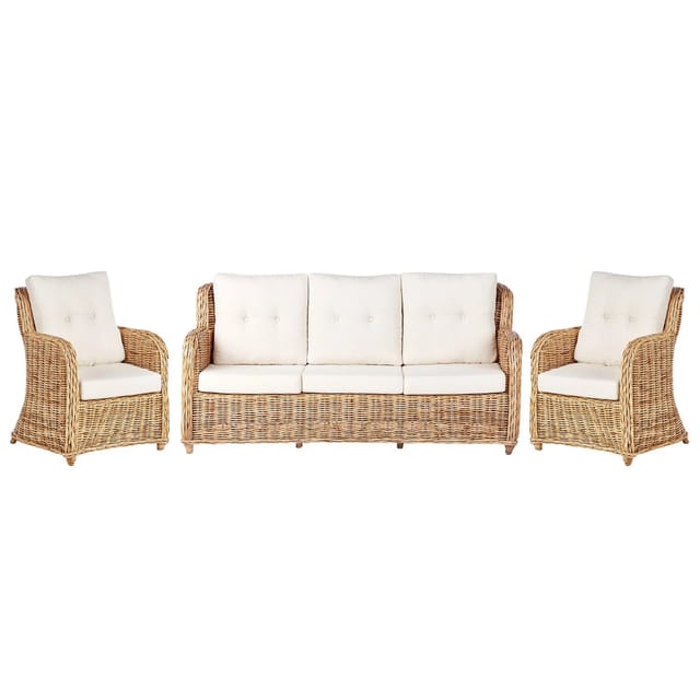 Beliani Lounge Set ALESSANO Cremeweiß