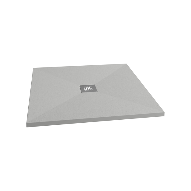 Schulte Duschwanne ExpressPlus Extraflach Quadrat 90 cm x 90 cm Lichtgrau