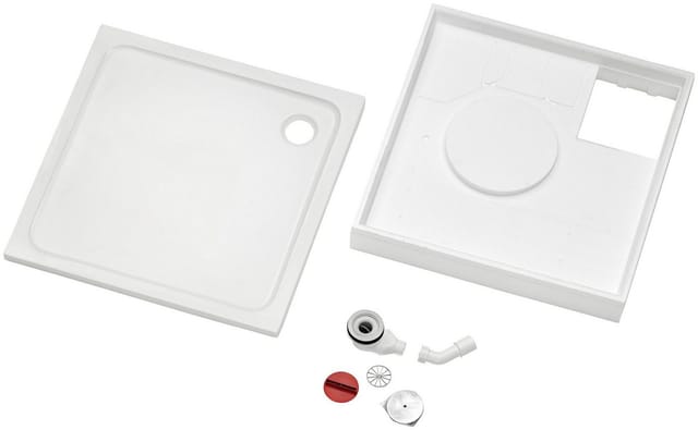 Ottofond Duschwannen-Set Q Quadrat 80 cm x 80 cm Weiß