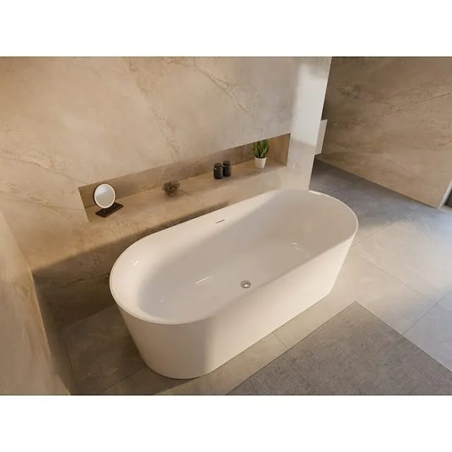 Ottofond Badewanne Mince Freistehend 155 cm Weiß