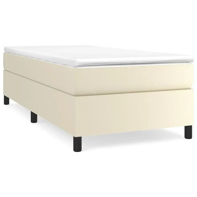 vidaXL Bettgestell Creme 90x200 cm Kunstleder 3121025
