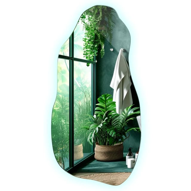 Tulup LED Spiegel Ausgefallene Spiegel Mit LED 40x80 cm Unregelmäßiger Spiegel Mit LED Kaltweiß 6500K