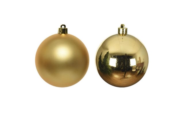 Marelida Christbaumkugeln Weihnachtskugeln Christbaumschmuck Kunststoff Gold 10cm 4St